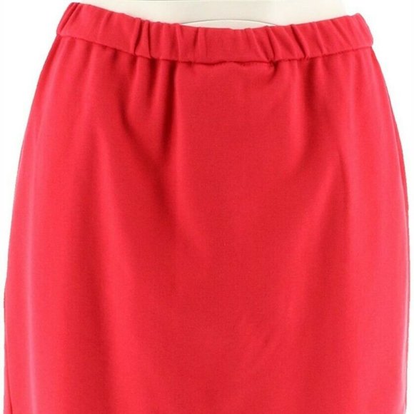 NWT JOAN RIVERS PONTE PULL-ON POPPY SKIRT 3X - Picture 2 of 10
